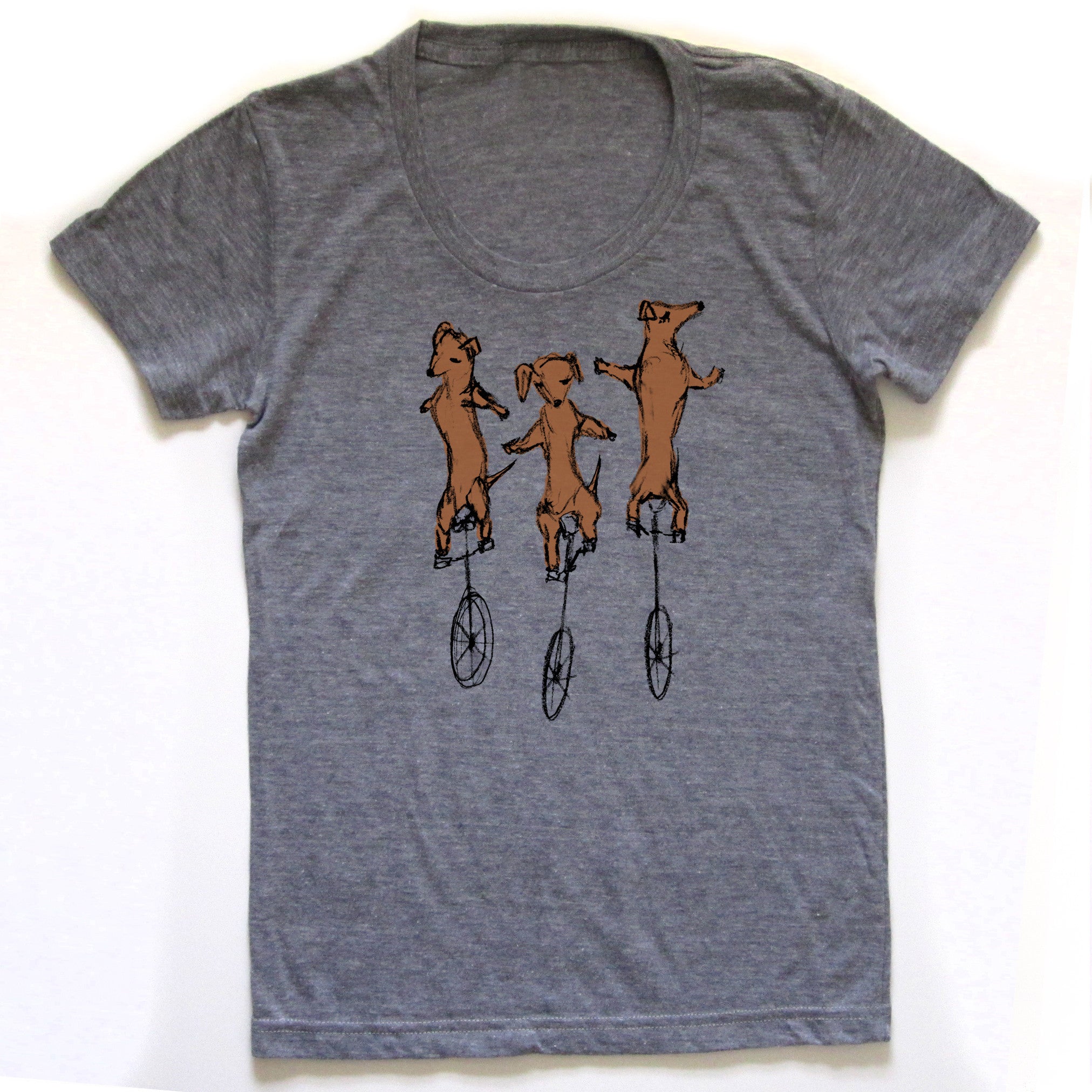 Uni-Dachshunds : women tri-blend tee, Women's Apparel - Megan Lee Designs