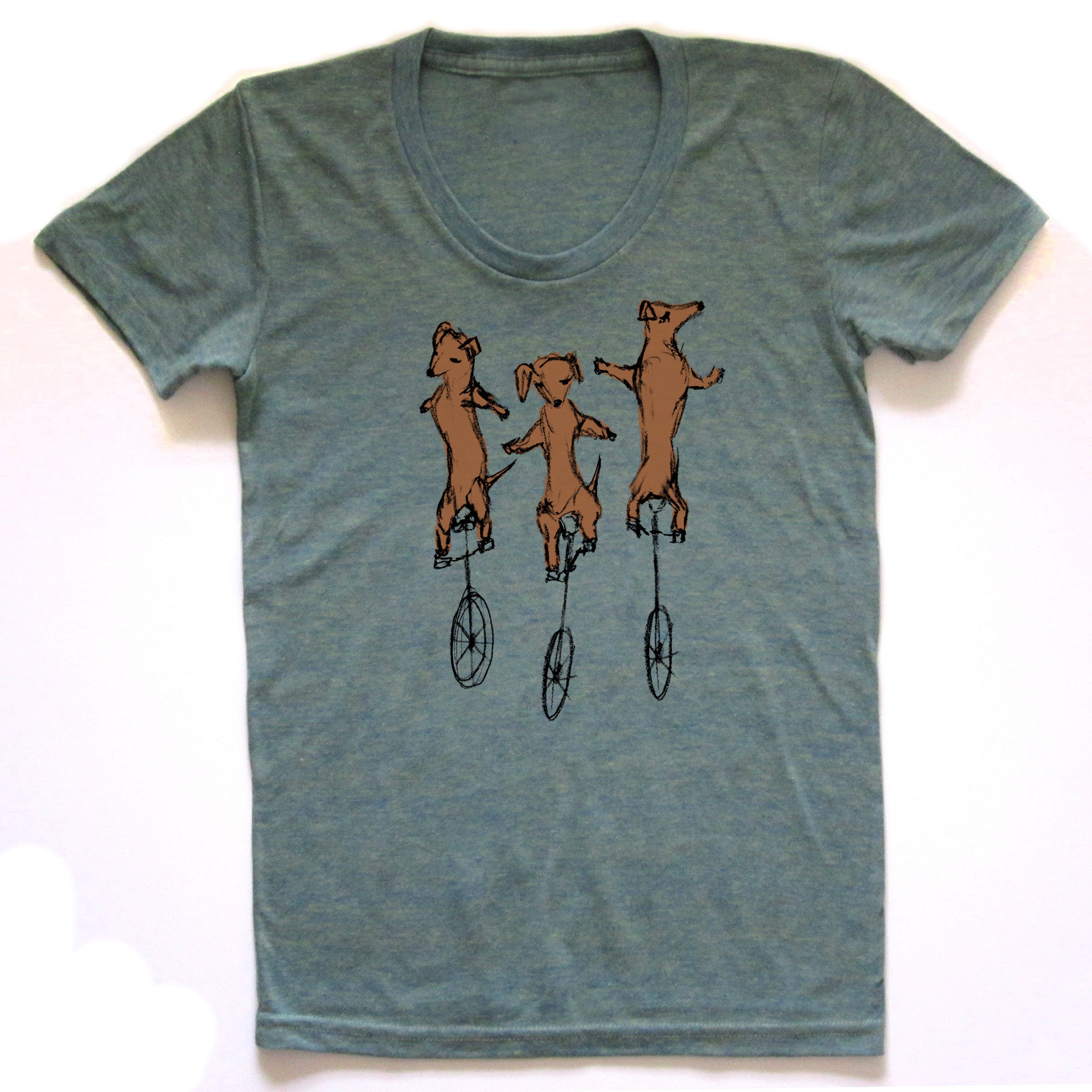 Uni-Dachshunds : women tri-blend tee, Women's Apparel - Megan Lee Designs