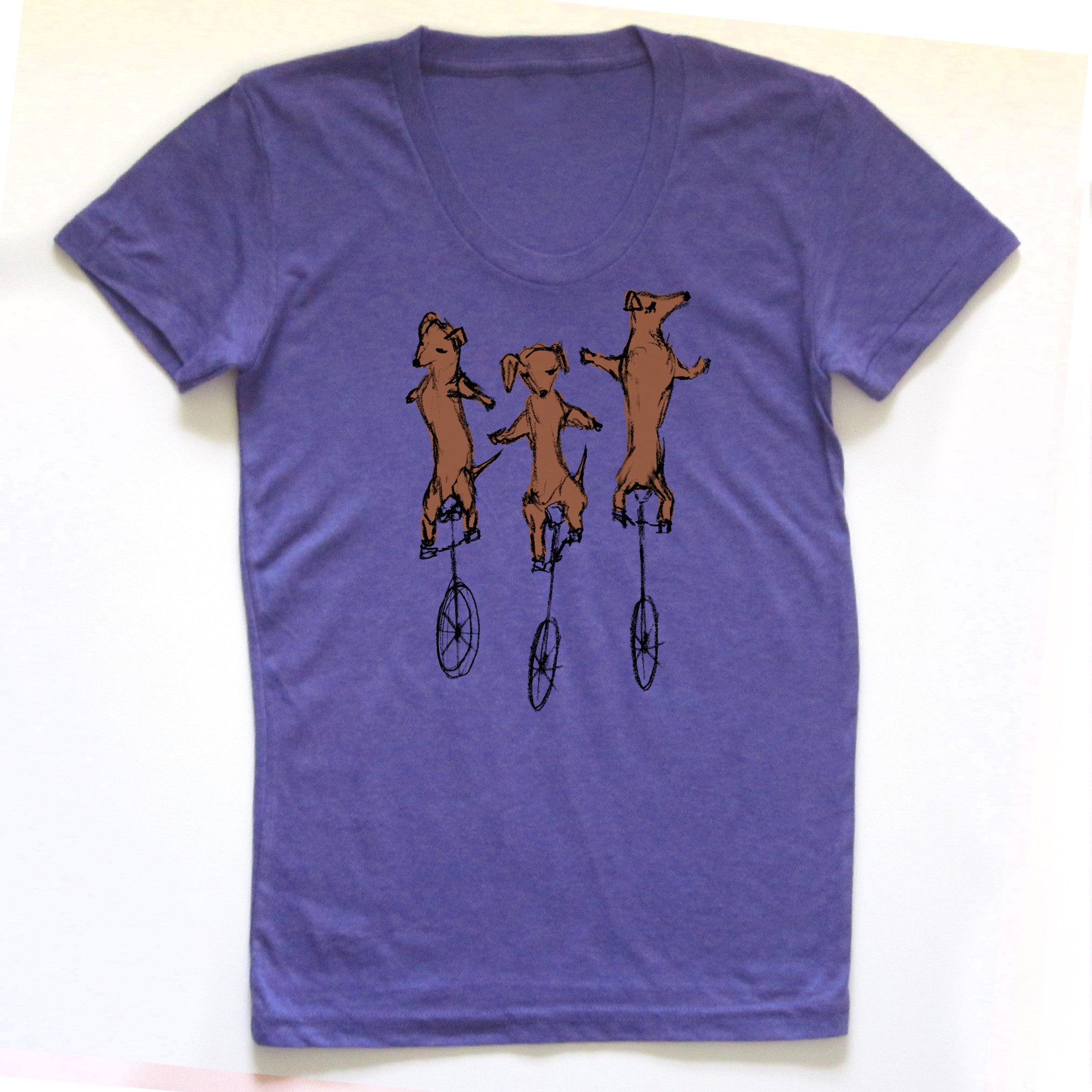 Uni-Dachshunds : women tri-blend tee, Women's Apparel - Megan Lee Designs