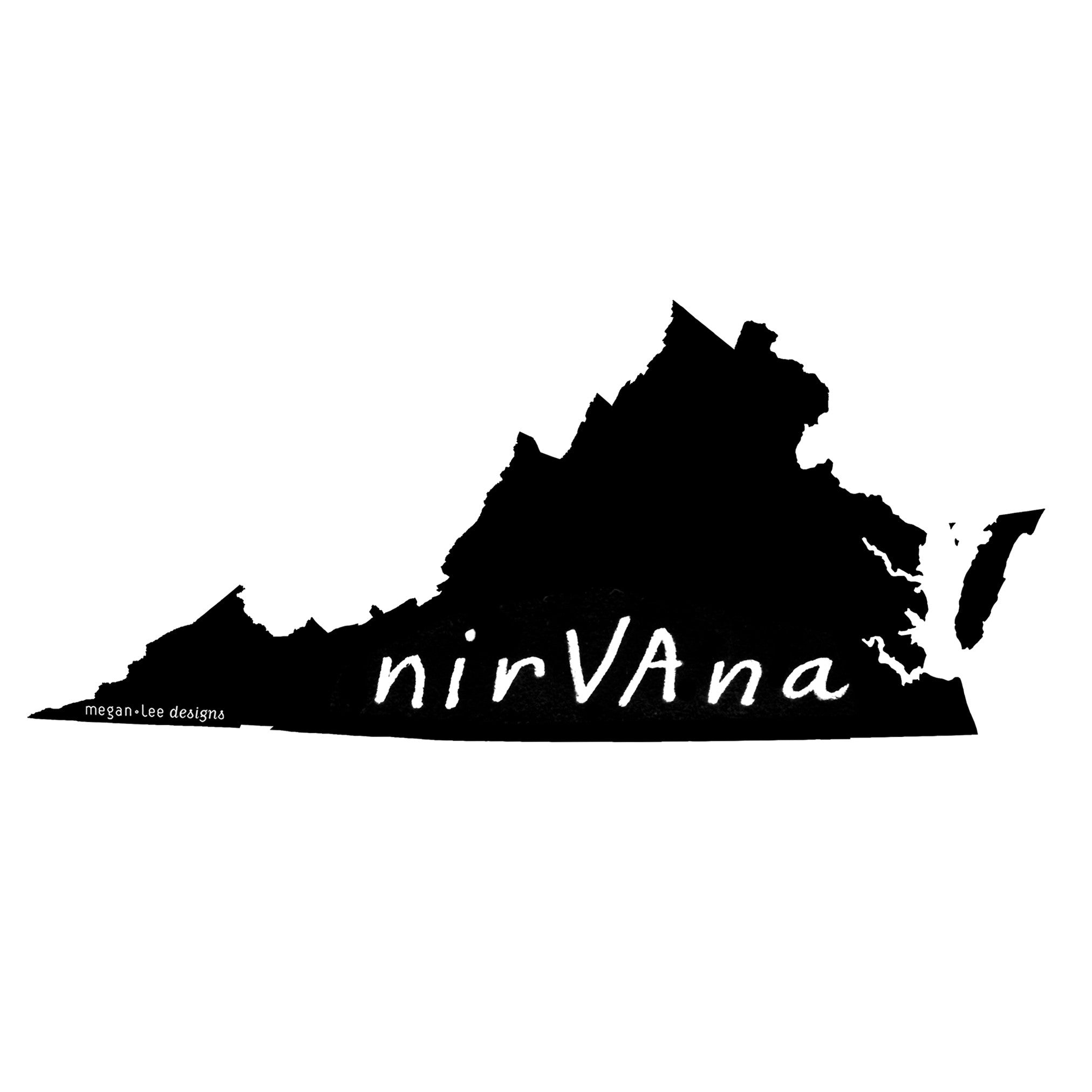 Virginia : nirVAna bodysuit (white), Baby Apparel - Megan Lee Designs