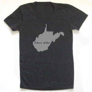 West Virginia : dream WVer women tri-blend tee, Women's Apparel - Megan Lee Designs