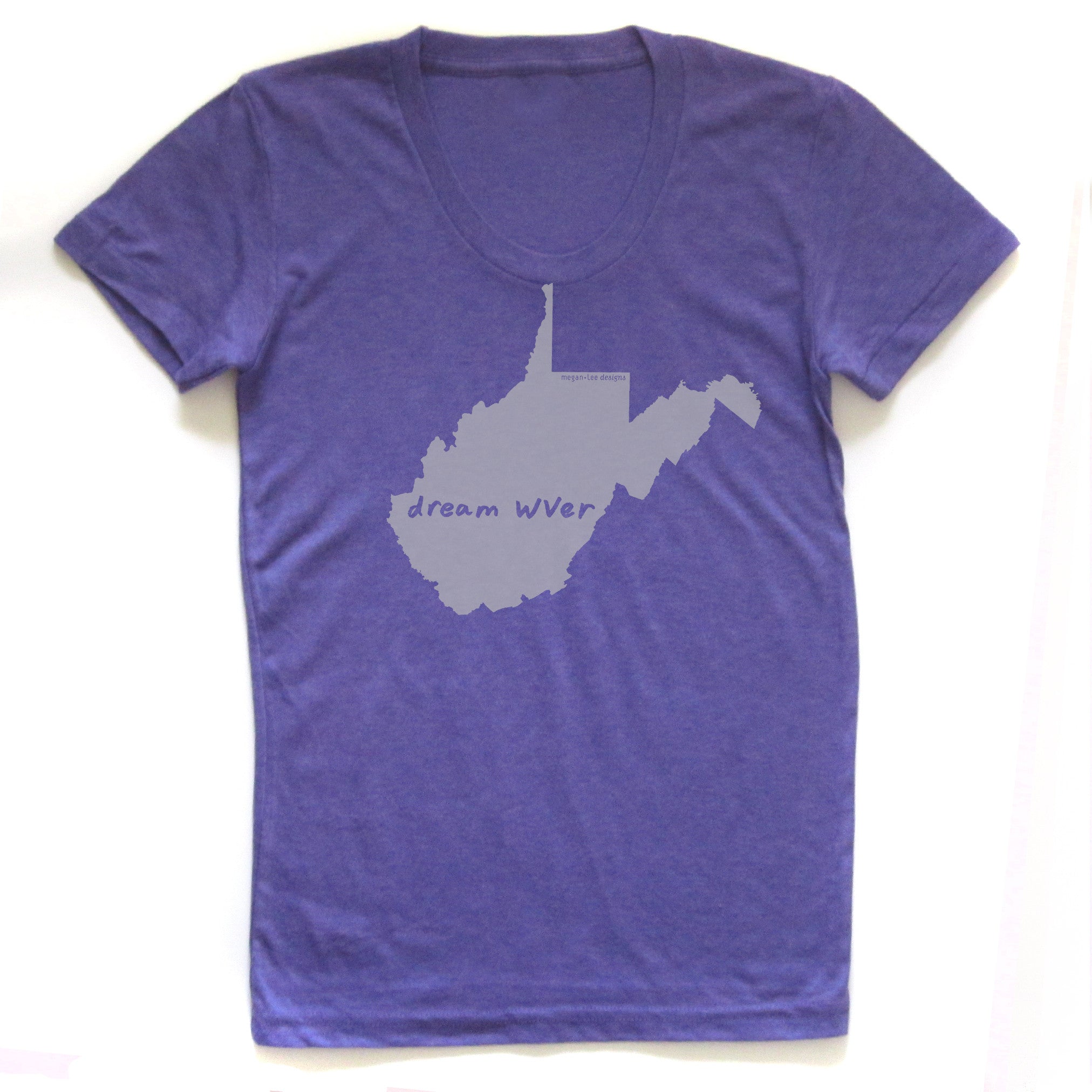 West Virginia : dream WVer women tri-blend tee, Women's Apparel - Megan Lee Designs