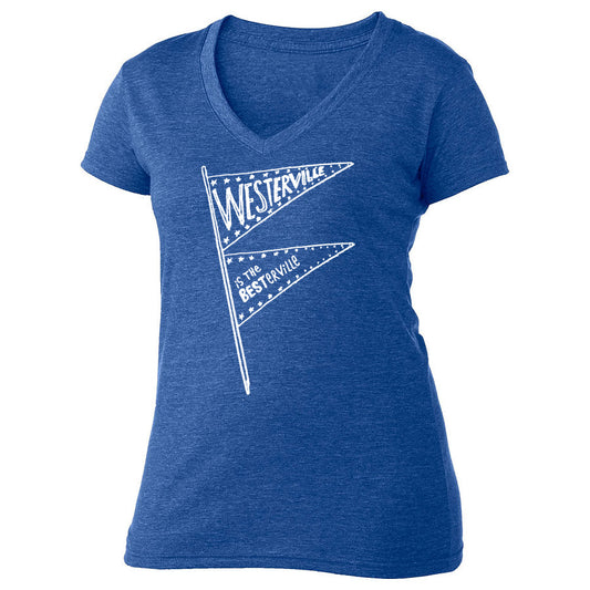 Westerville Women's T-Shirt – Fitted Tri-Blend V-Neck Shirt | Local Pride Apparel