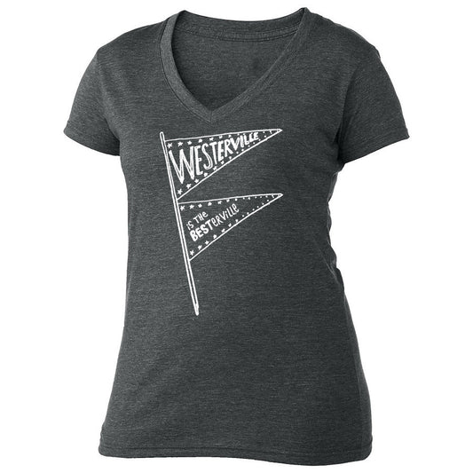 Westerville Women's T-Shirt – Fitted Tri-Blend V-Neck Shirt | Local Pride Apparel