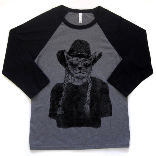 Willie Cat : unisex baseball tee, Unisex Apparel - Megan Lee Designs