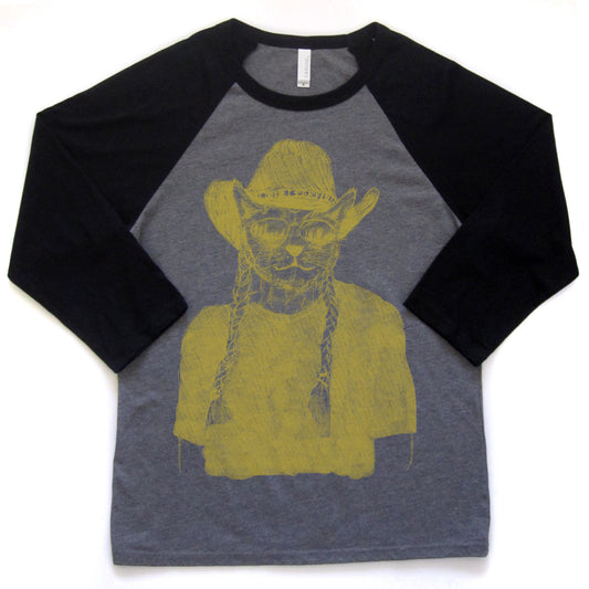 Willie Cat : unisex baseball tee, Unisex Apparel - Megan Lee Designs