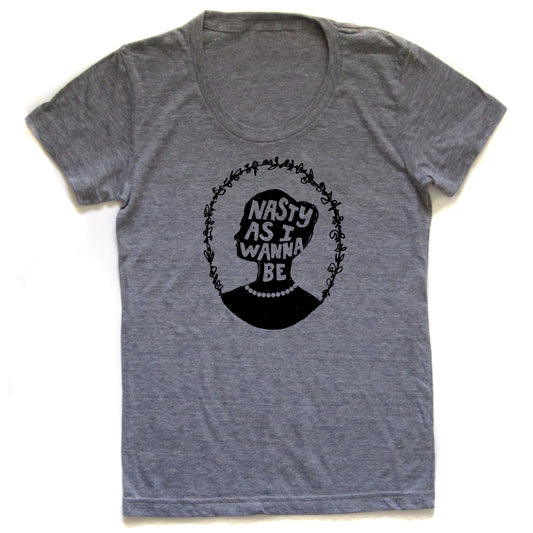 Women's Graphic Tee - Nasty Woman Shirt | Tri-Blend Scooped Neckline Top