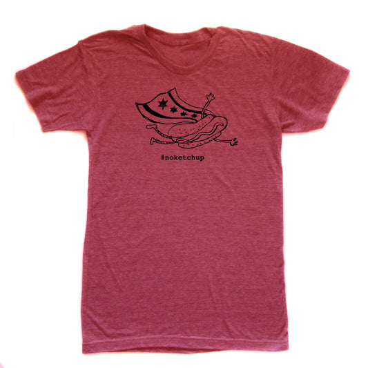 Unisex Tee – Soft Fabric Shirt With No Ketchup Graphic | Eco Friendly Ink