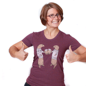 Otters : women tri-blend tee, Women's Apparel - Megan Lee Designs