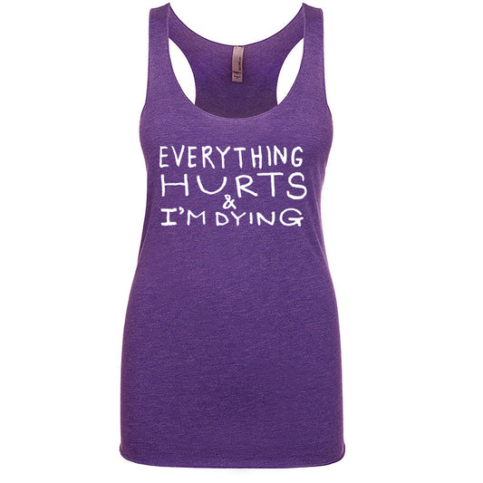 Everything Hurts : women tri-blend tank