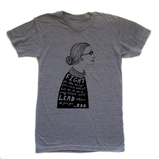 Unisex RBG Tee – Soft Cotton Blend Shirt With Hand Printed Graphic Design