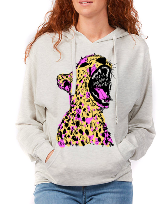 Unisex Cheetah Hoodie – Feminist Graphic Hoodie With Bold Statement by Megan Lee Designs