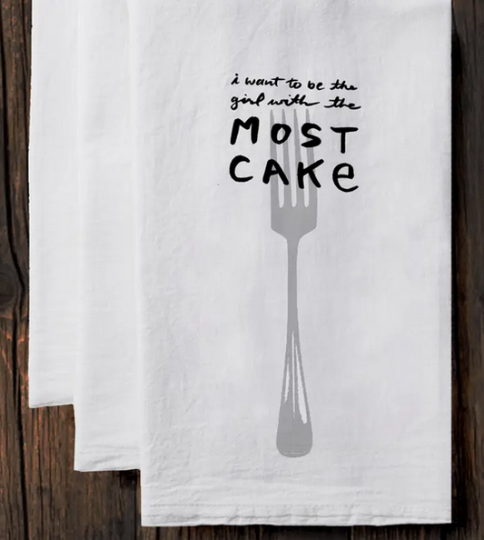 Cotton Tea Towel – Hand Printed Kitchen Linen Cloth by Megan Lee Designs | Soft Absorbent