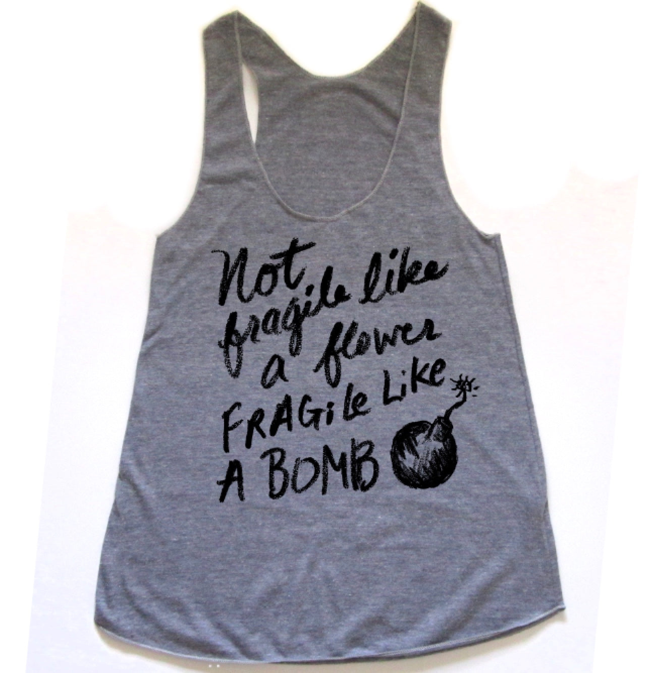 Flower Bomb : women's racerback tri-blend tank