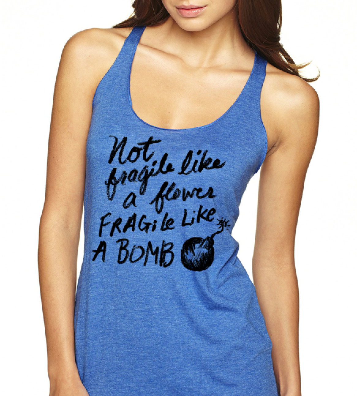 Flower Bomb : women's racerback tri-blend tank