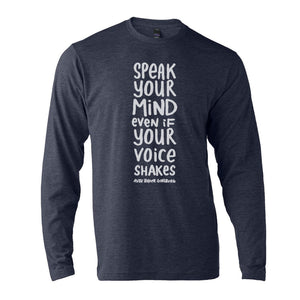 Speak Your Mind (RBG) : Unisex Long-sleeve Tee