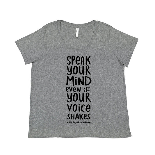 Plus Size Tee - RBG Quote Shirt | Soft Cotton Blend Graphic Tee by Megan Lee Designs