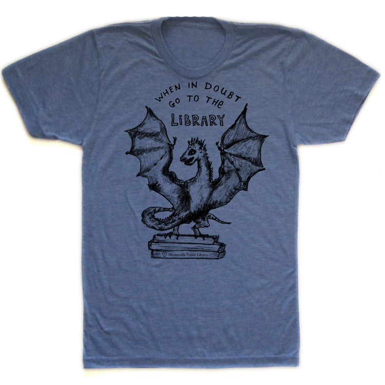 Book Dragon : unisex tri-blend T