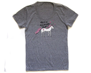 Unicorn : women's tri-blend tee