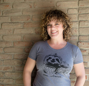 Coffee Sloth : women's tri-blend tee