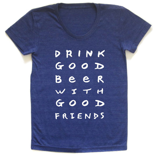 Women's Tri-Blend Tee – Soft Cotton Shirt | Good Beer Good Friends Graphic Tee