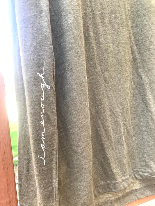 Long Sleeve Tee Bella Canvas – Soft Cotton Shirt | I Am Enough Motivational Design