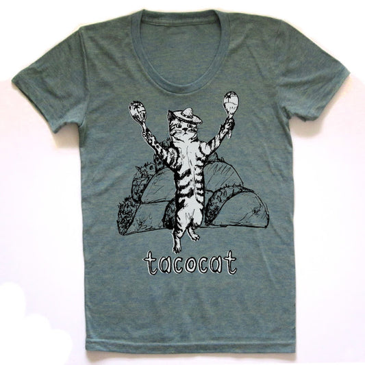 Women's Tacocat Tee – Soft Tri-Blend Shirt | Eco Friendly Cat Lover Gift