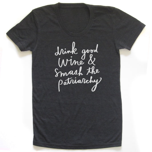 Women's Wine Tee - Tri-Blend Shirt with Scooped Neckline | Megan Lee Designs