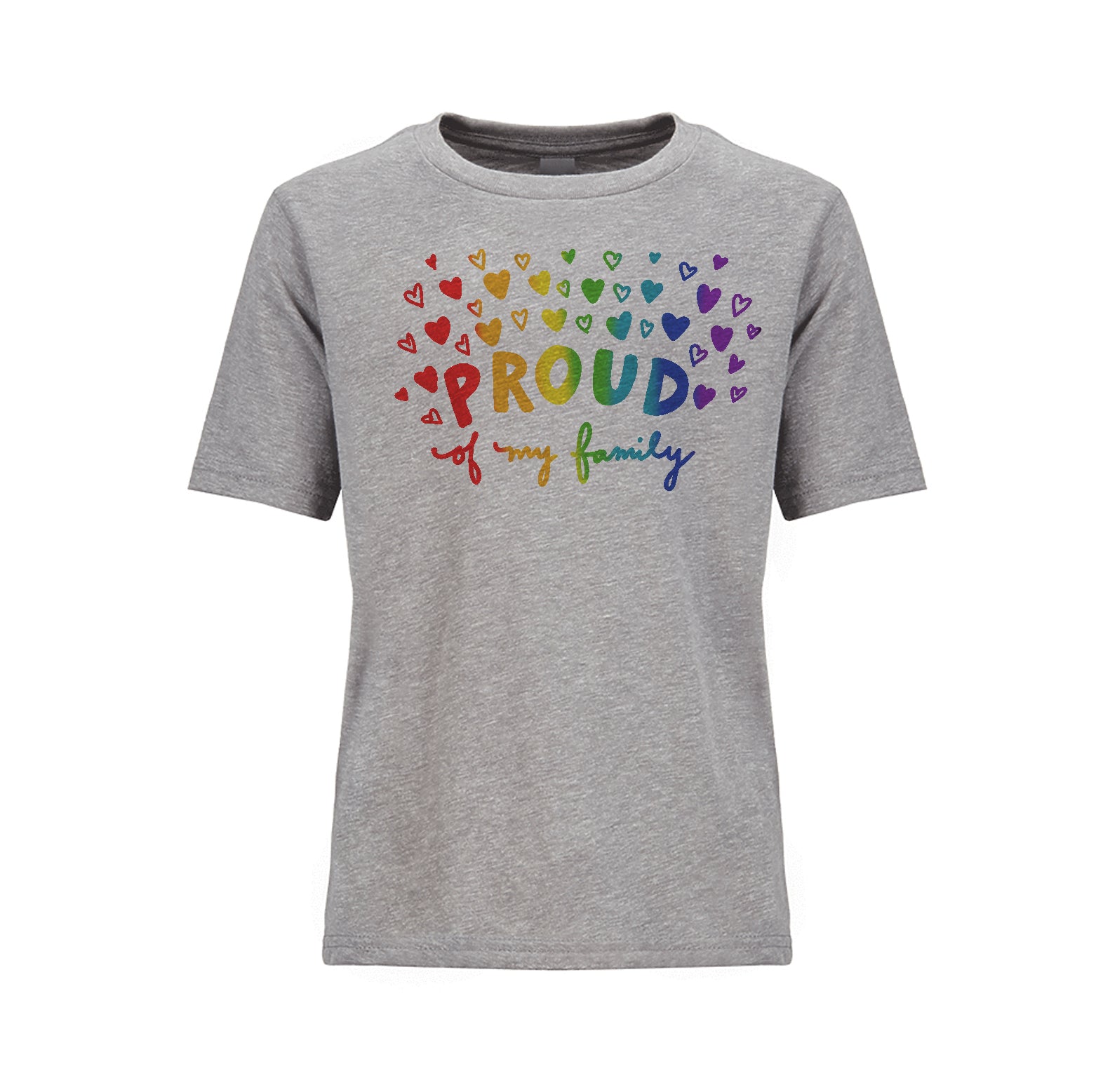 Proud of my family : Youth T-shirt, Soft, Pride, LGBTQIA Rainbow Flag Free Shipping