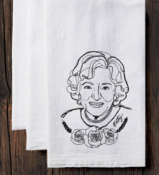 Cotton Tea Towel – Betty | Soft Hand Printed Kitchen Towel by Megan Lee Designs