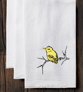 Bird & Branch (Small Sparrow) : Tea Towel