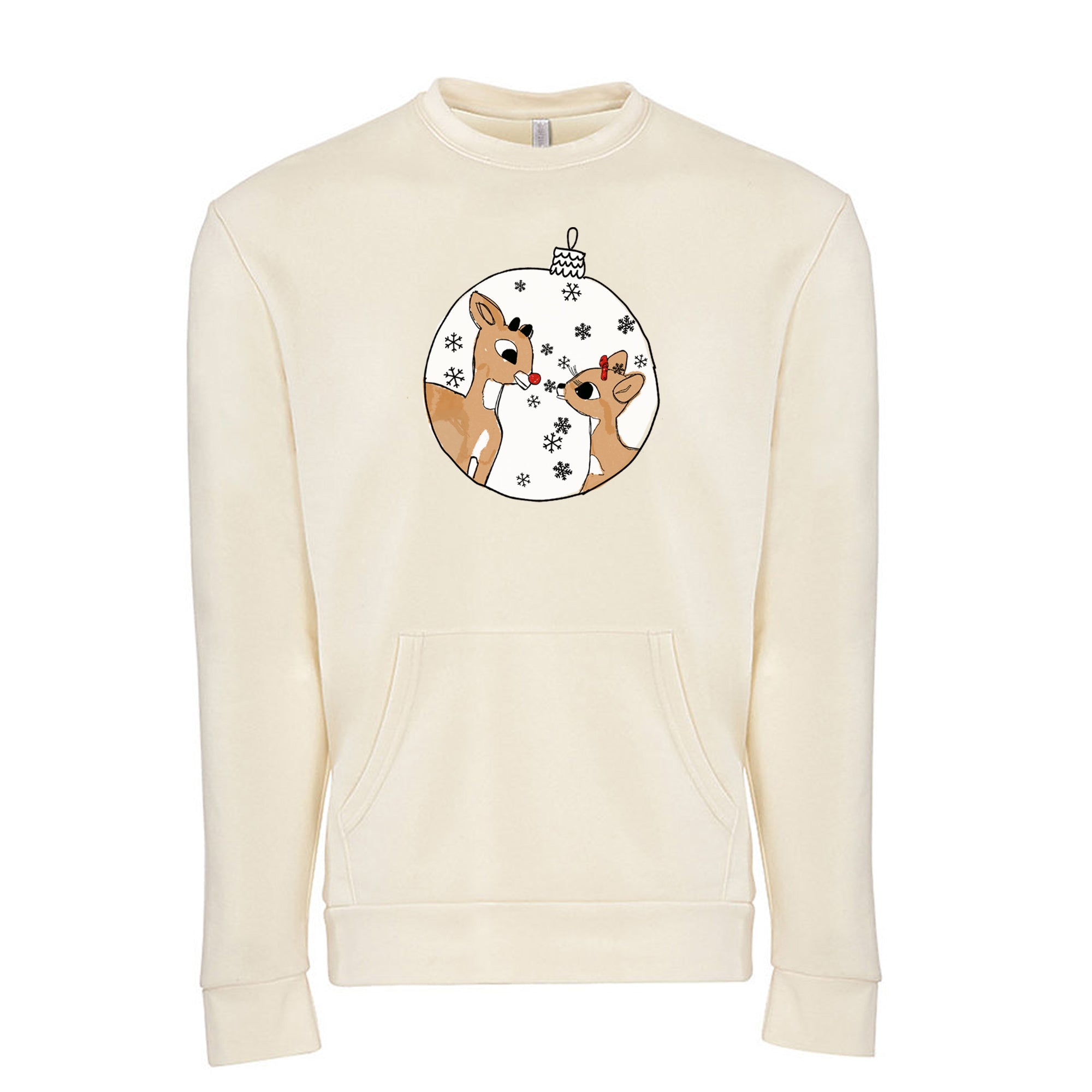 Rudolph : Unisex Pullover with Kangaroo Pocket
