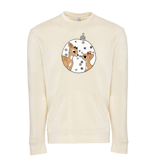 Unisex Pullover Sweatshirt - Soft Cotton Kangaroo Pocket Long Sleeve Holiday Shirt