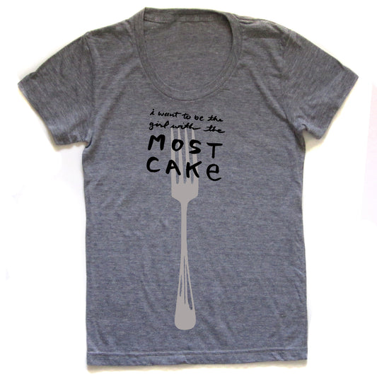 Women's Graphic Tee - Alternative Rock Tee With Scooped Neckline | The Most Cake Design