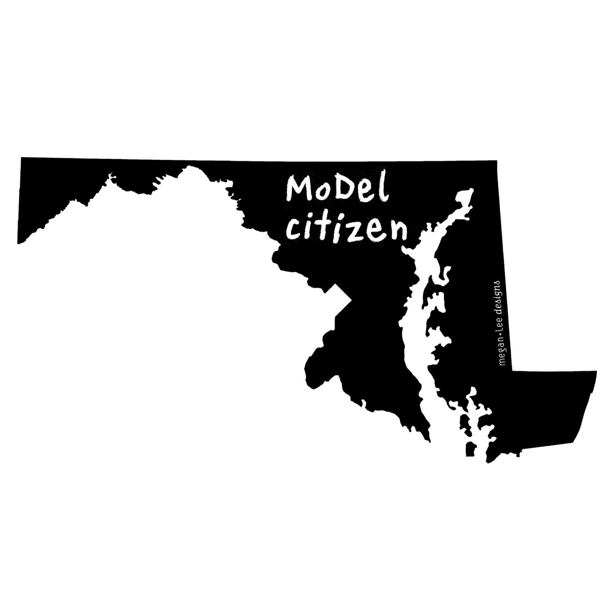 Maryland : MoDel citizen unisex tri-blend tee, Unisex Apparel - Megan Lee Designs