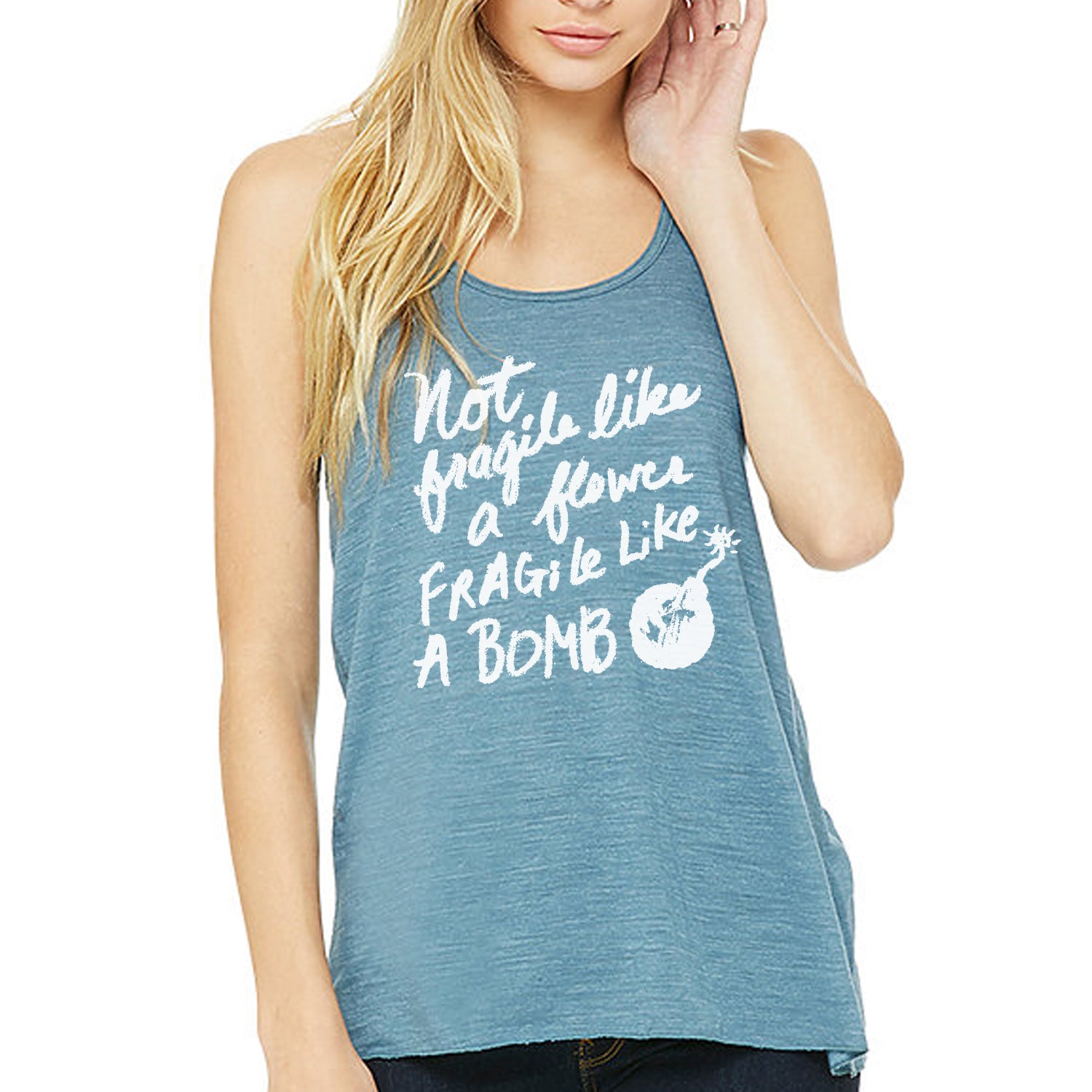 Flowy Racerback Tank – Flower Bomb Tank | Soft Breathable Workout Top by Megan Lee Designs