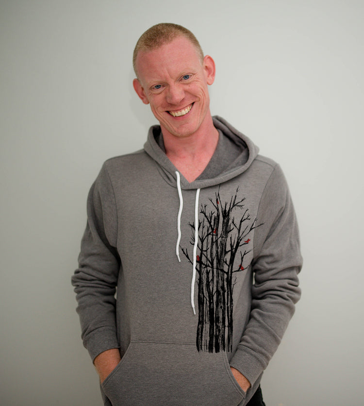 Winter Trees Hoodie – Cozy Nature Hoodies With Forest Print & Bird Design