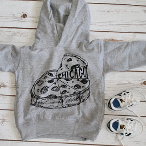 Chicago Pizza : kids hoodie