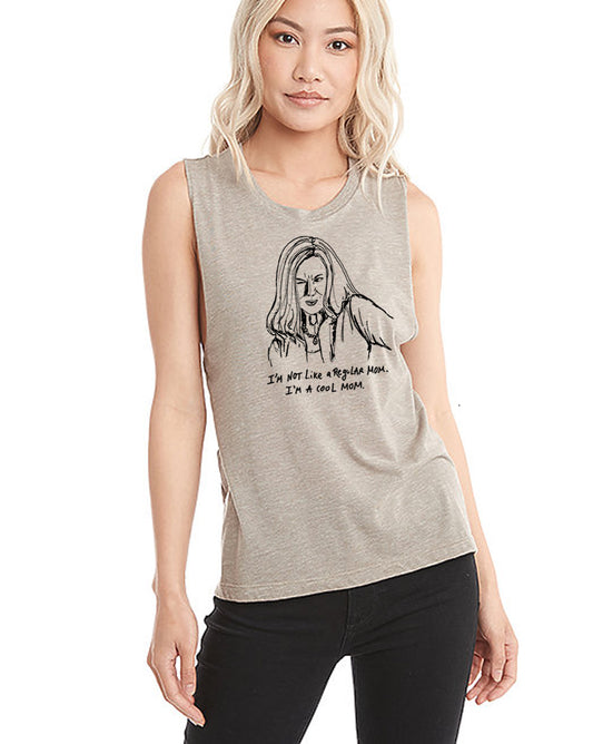 Festival Muscle Tank – Slouchy Cotton Blend Tank With Extended Tail Hem